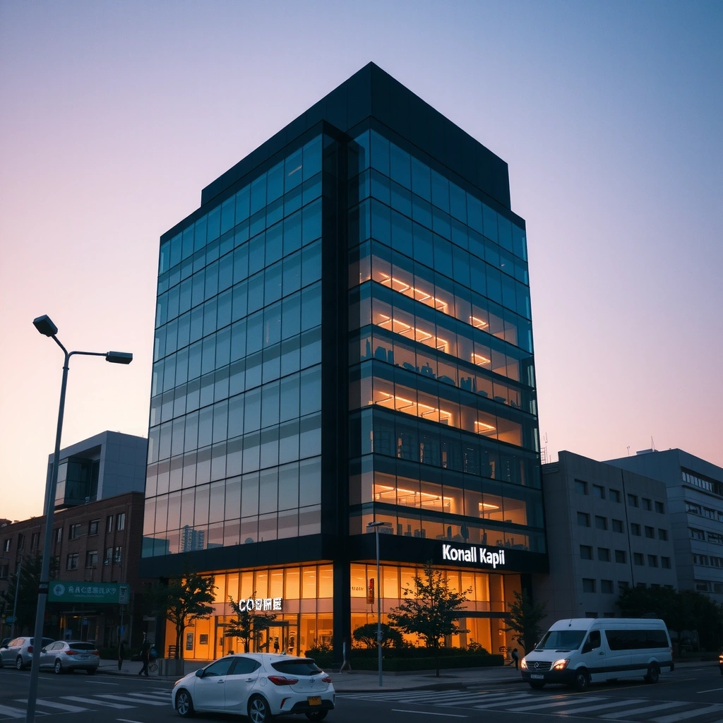Modern office building in Seoul representing company growth and Korean heritage